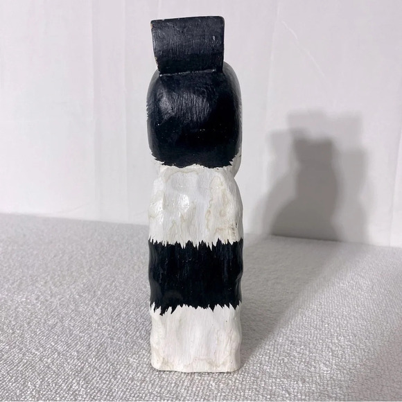 James Haddon Hand  Carved Wood Folk Art Cat Statue Kitty - Picture 5 of 16